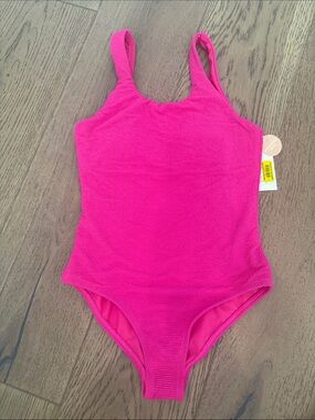 gb girls Hot Pink One-Piece Swimsuit - Brand Not Visible